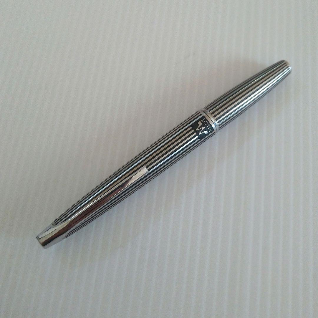 【希少レア】パイロット万年筆　ミュー　μ　ストライプ格子柄