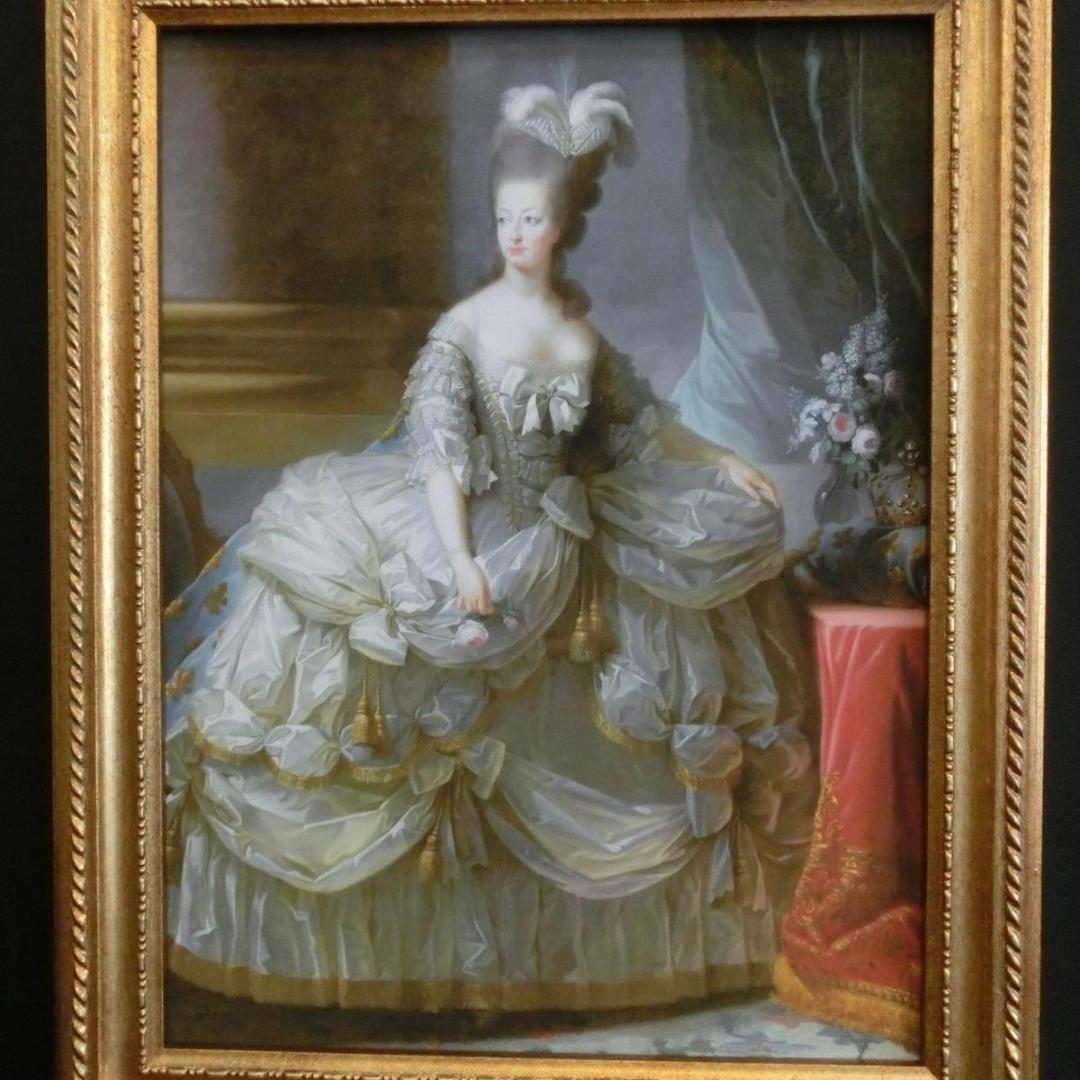 ロココ調　アンティークフレーム　マリーアントワネット　額絵　378