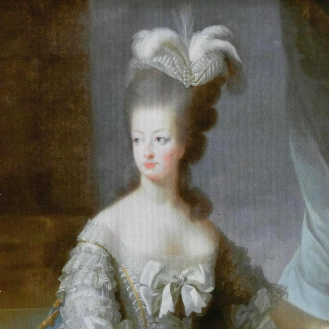 ロココ調　アンティークフレーム　マリーアントワネット　額絵　378