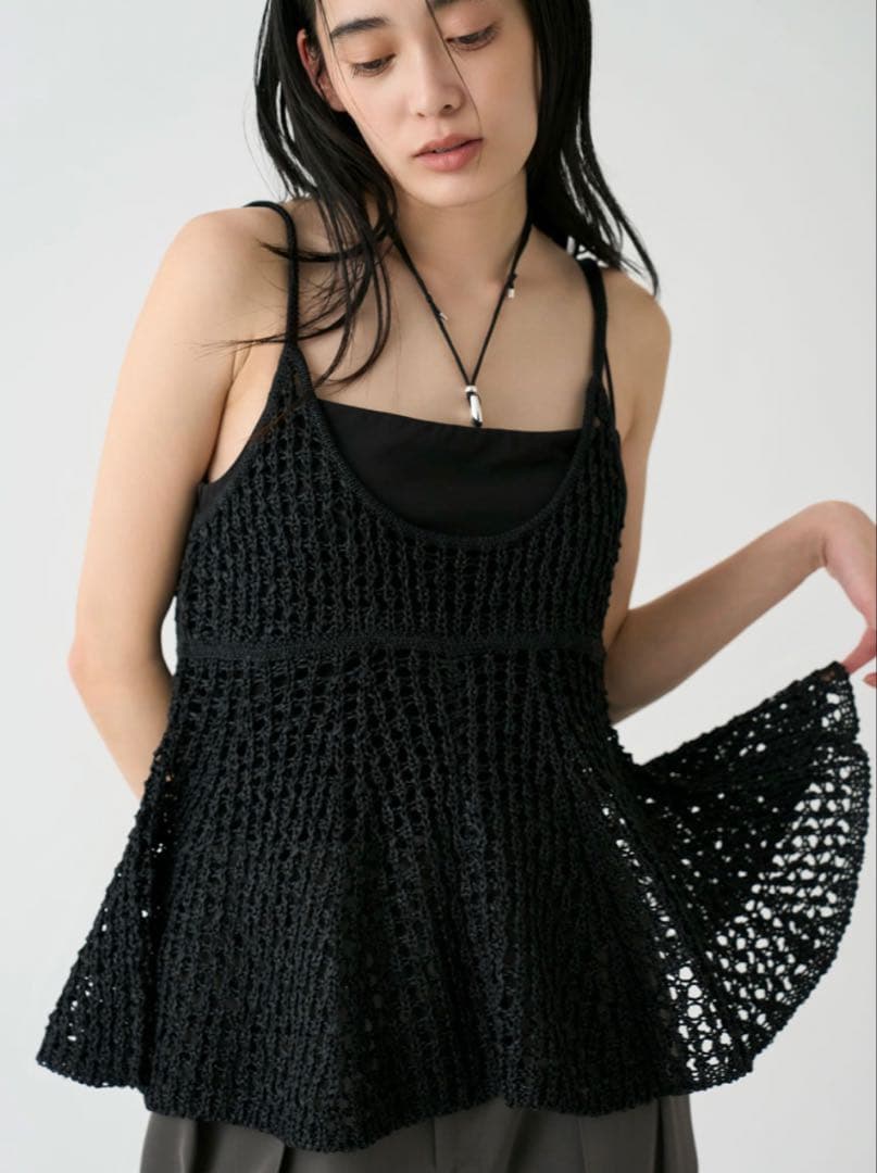 【お値下げ中】新品　ミースロエ　メッシュニットビスチェ