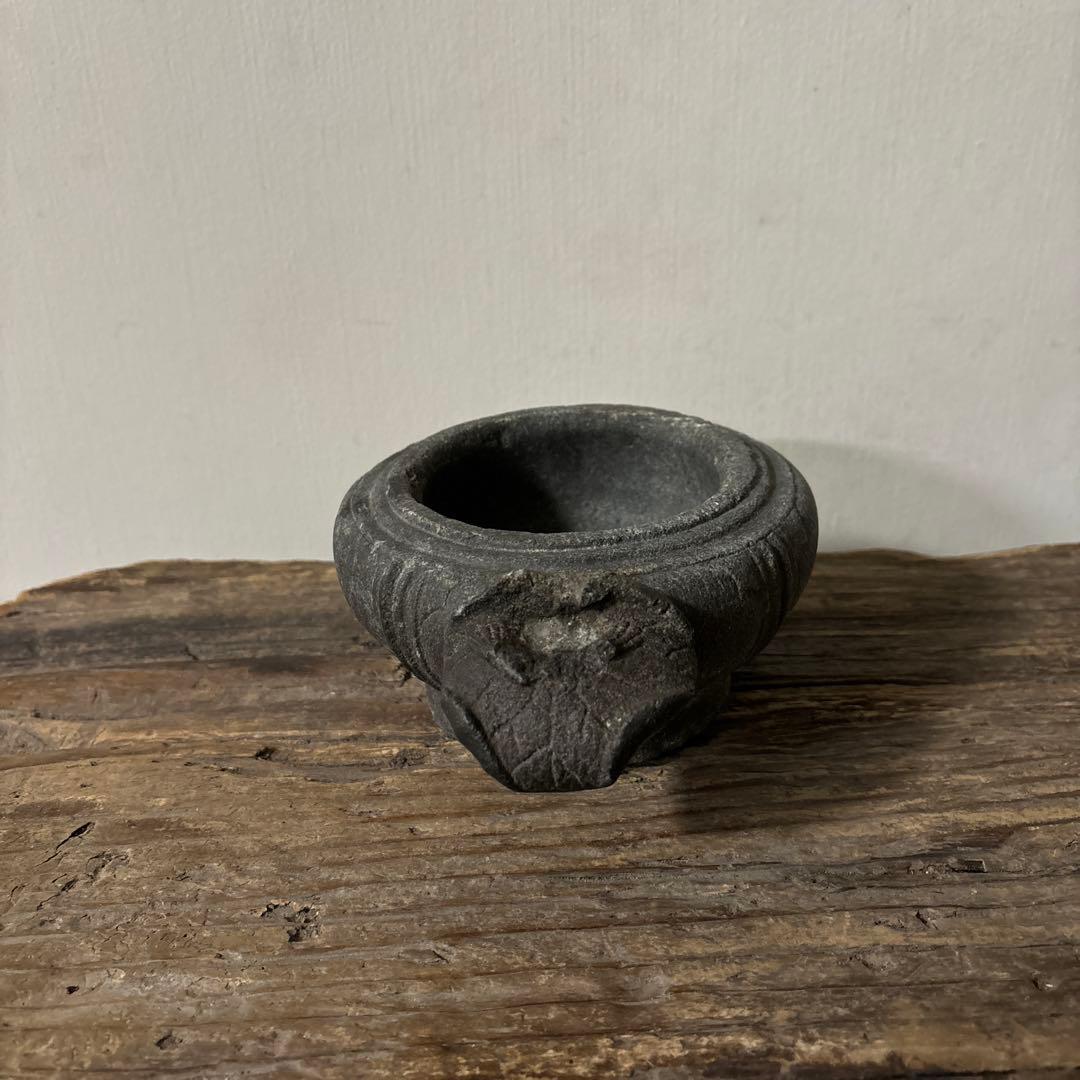 李朝　石製　香炉　祭器　朝鮮王朝　高麗　朝鮮王朝　骨董品　古民芸　古美術