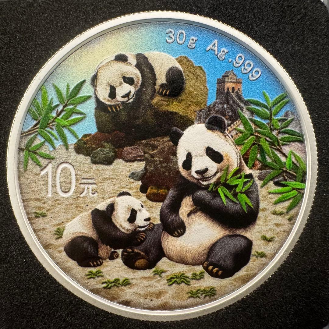 中国 パンダ 銀貨 2025年超最新 純銀 カラー特別版 観賞用ケース入り