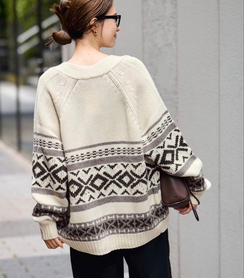 RA★43FRAMeWORK ジャガードカーディガン　未使用