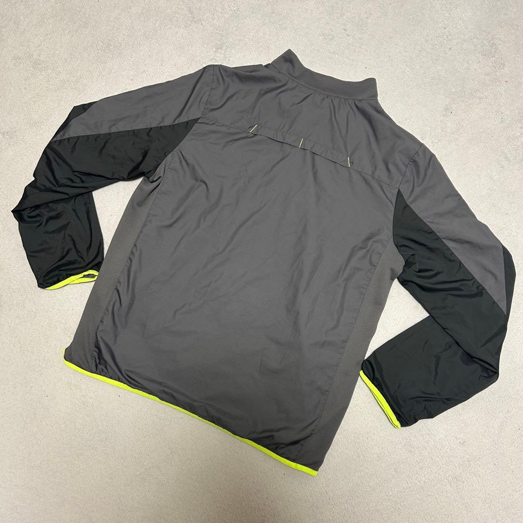 ナイキ スウッシュ ピステ 上下セット ナイロン 黒 グレー 蛍光イエロー XL