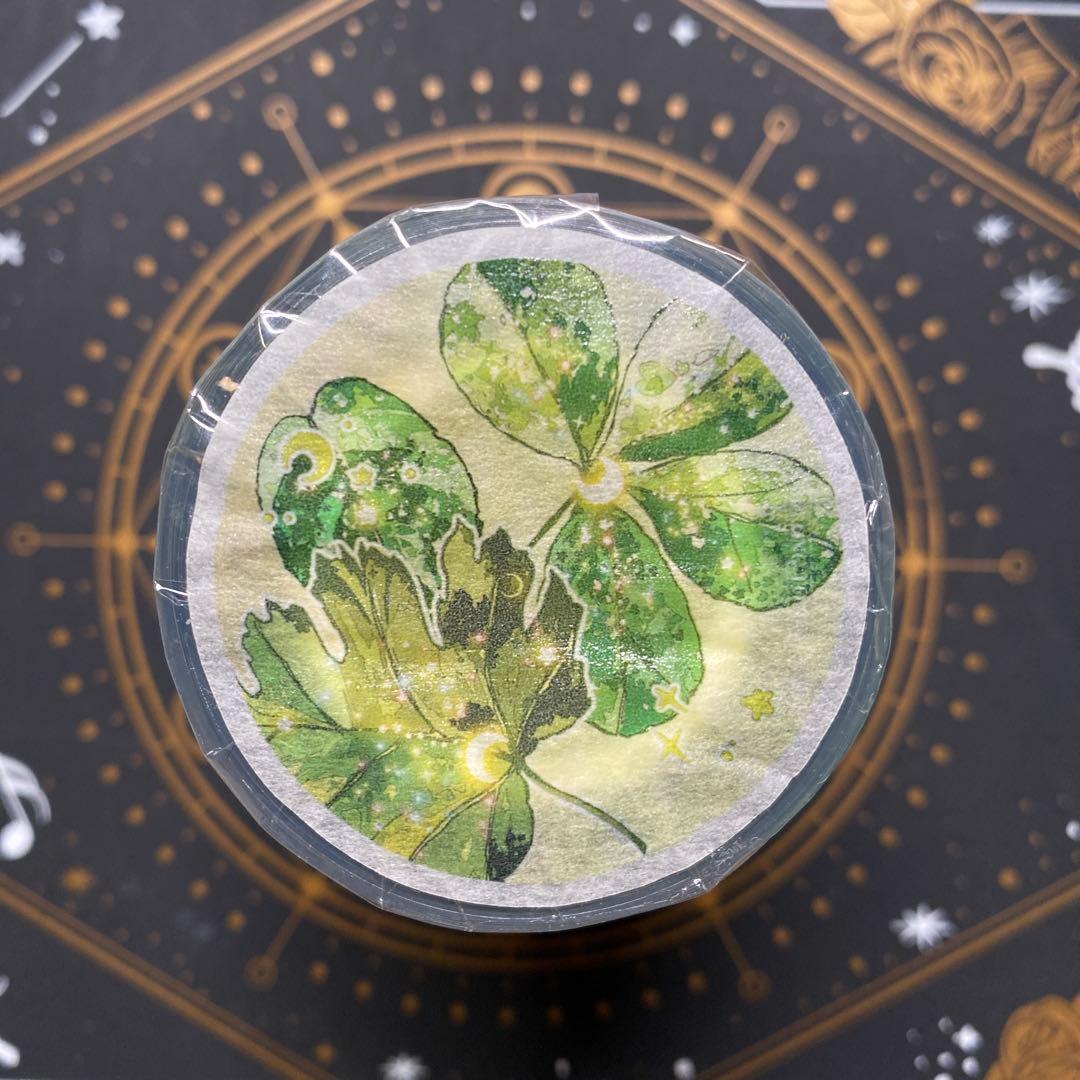 【9458】海外　マステ　3/5/巻　貝殻光マスキングテープ葉っぱ　植物　装飾系