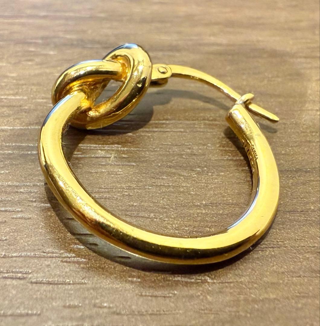 CELINE ゴールド ノットデザイン ピアス(片耳用)