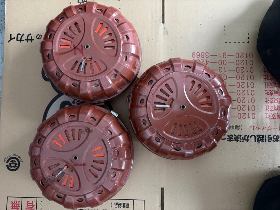 豆炭アンカ　ミツウロコ　カバー付き3個