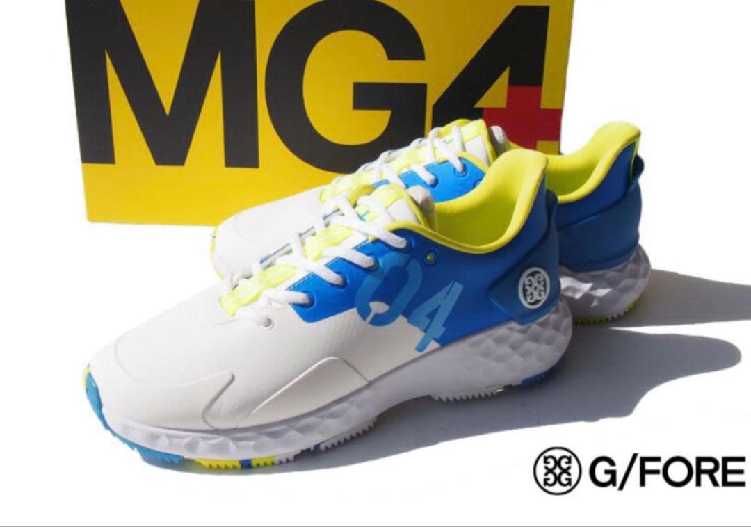 G/FORE MG4+ ゴルフシューズ ホワイト/ブルー/イエロー
