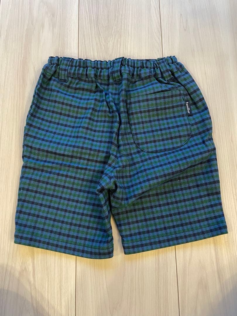 familiar チェック柄 ハーフパンツ 90
