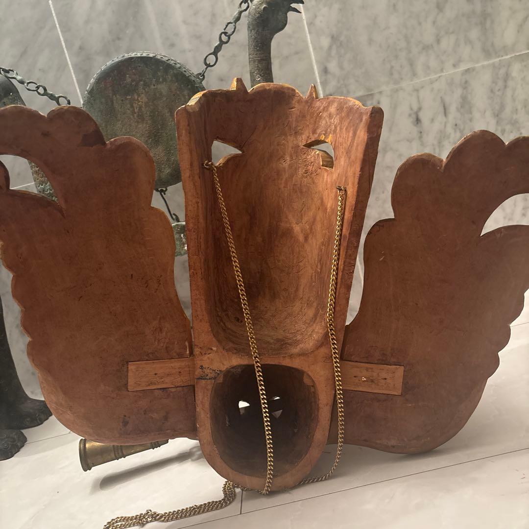 ヴィンテージ　インドネシア ヒンドゥー教の神様ガルーダのとてつもない雰囲気の彫刻