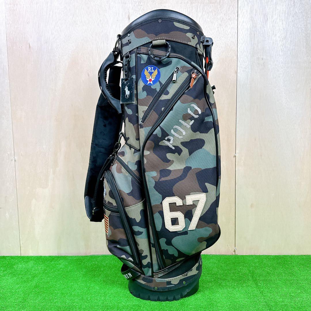 ラルフローレン RLX 迷彩柄 キャディバッグ スタンド式 ヘッドカバー付き