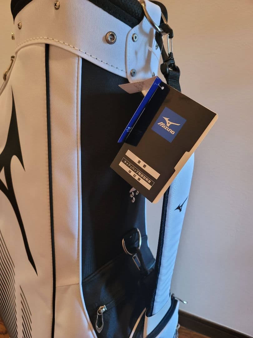 お値下【新品未使用】Mizuno ゴルフキャディバッグ 白黒
