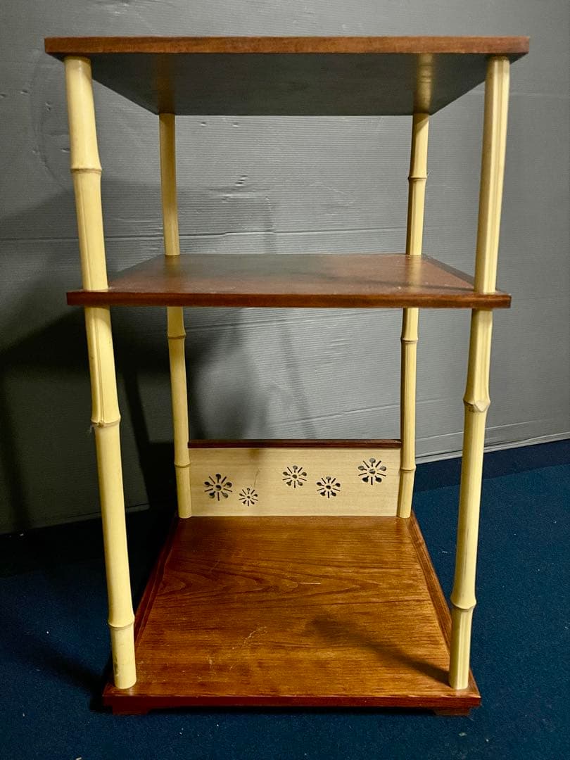 【美品】「祖」 表千家 鵬雲斎好 三和棚 塗師 泰軒 共箱 （F三和）