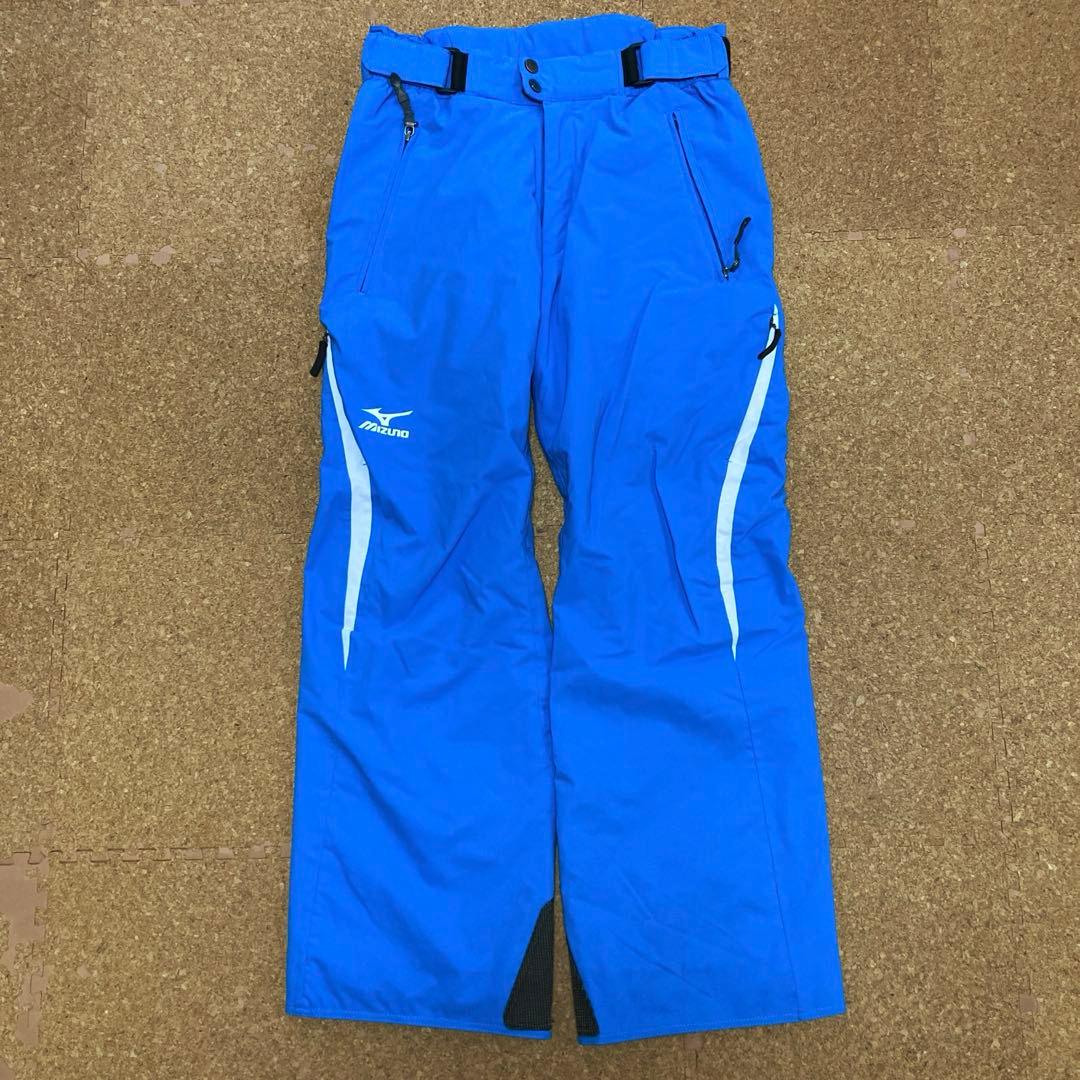 【美品】ミズノ mizuno スキーパンツ スキーウェア スノボウェアSメンズ青