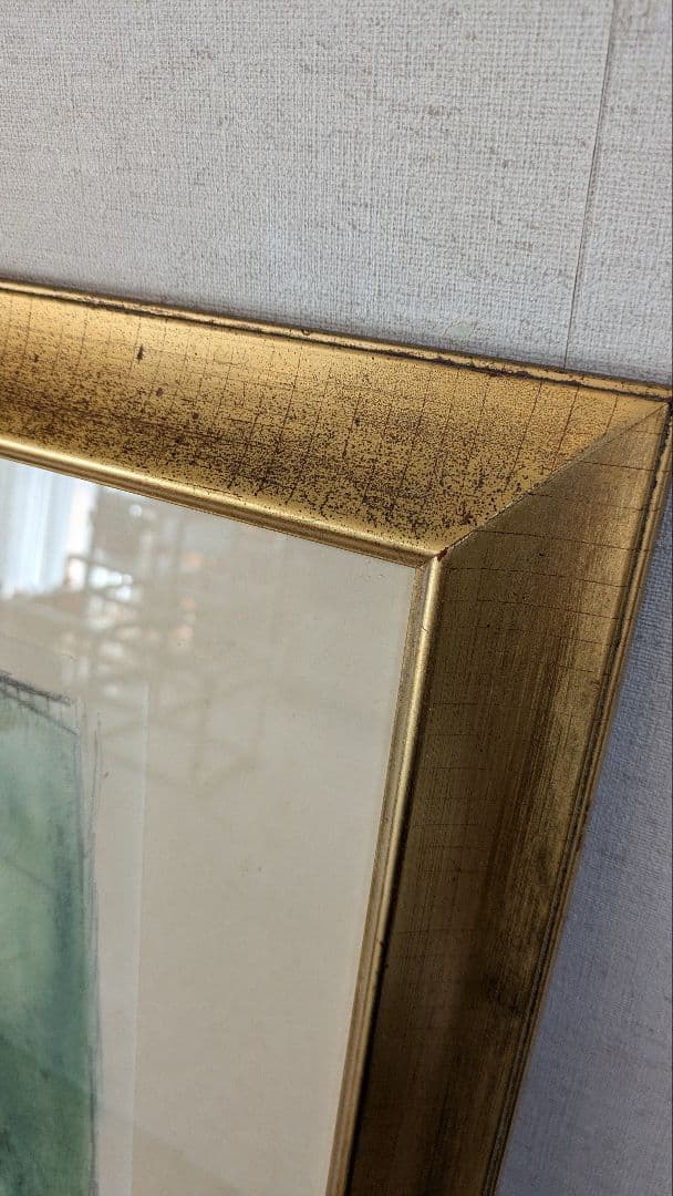 新道繁 リトグラフ 松 額つき 【自宅保管品】