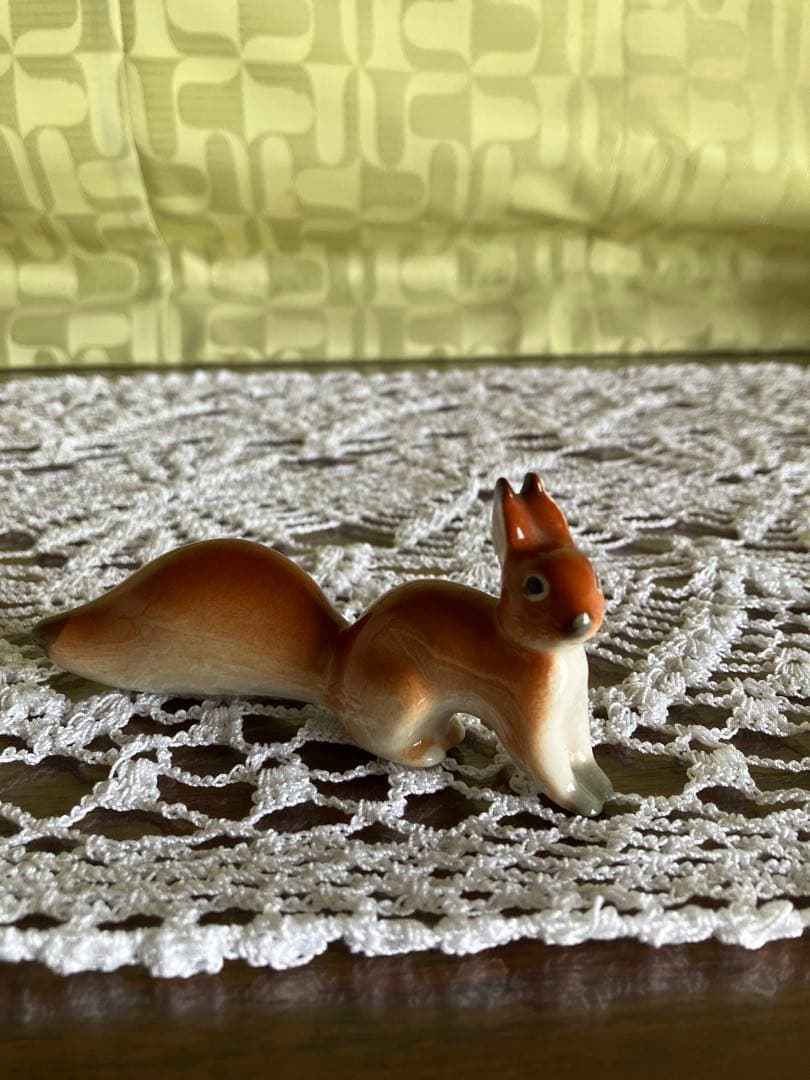ロモノーソフ　フィギュリン　フィギュア　リス　Made in USSR