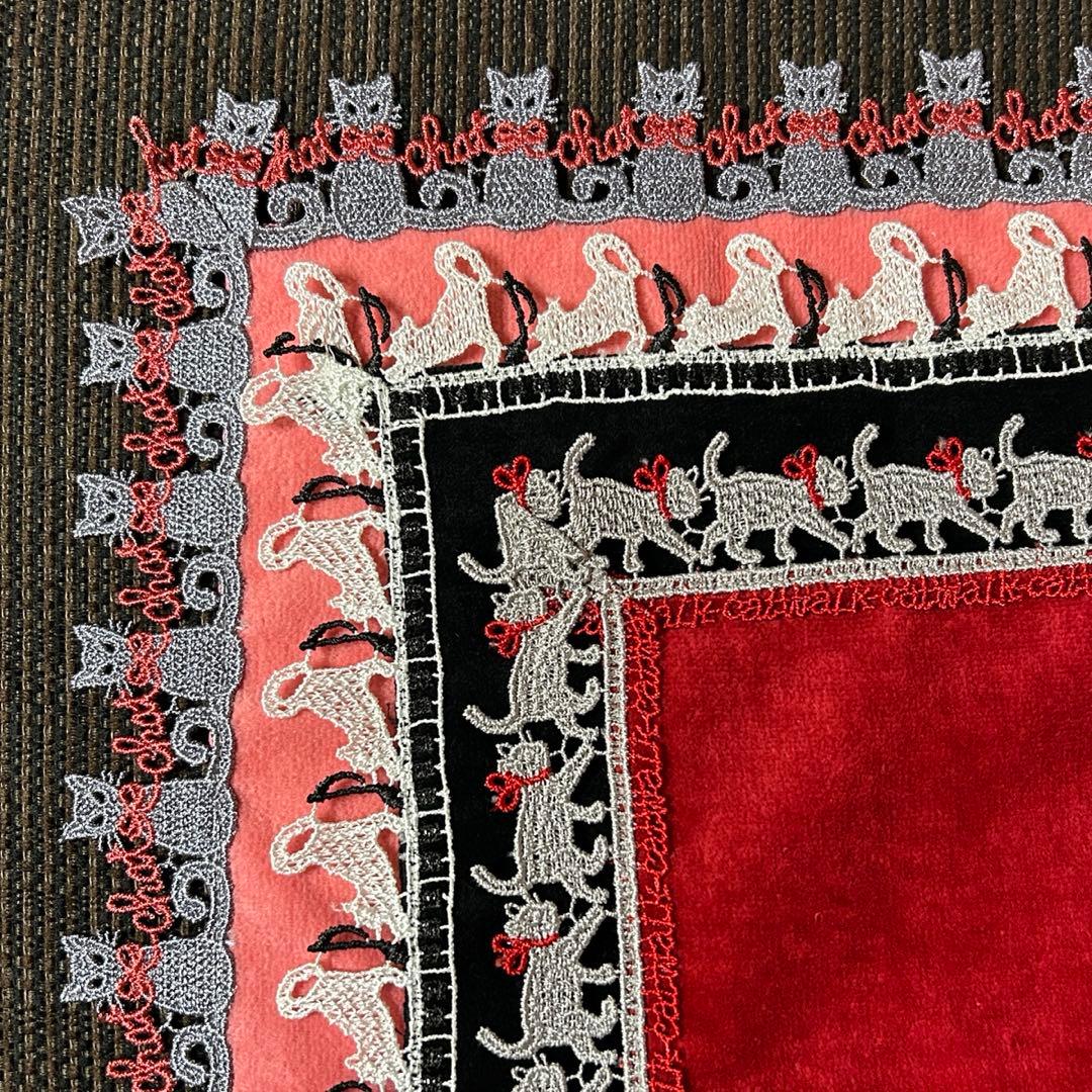 新品 近沢レース ネコ 猫 タオルハンカチ 3枚セット