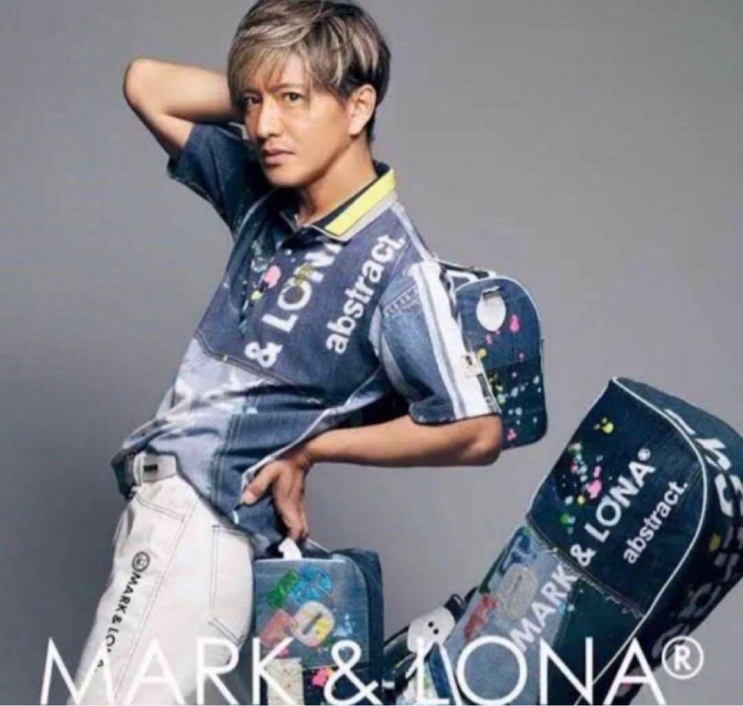 極美品 MARK&LONA マークアンドロナ ポロシャツ 総柄 スカル デニム柄