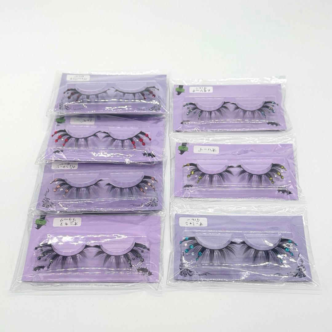 オリジナルスワロフスキー付睫毛Jewelled EyeLash 七色