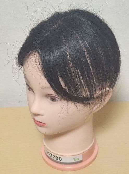 ユキ　ショートウィッグ 　トップピース　自然色　人工頭皮付き　④