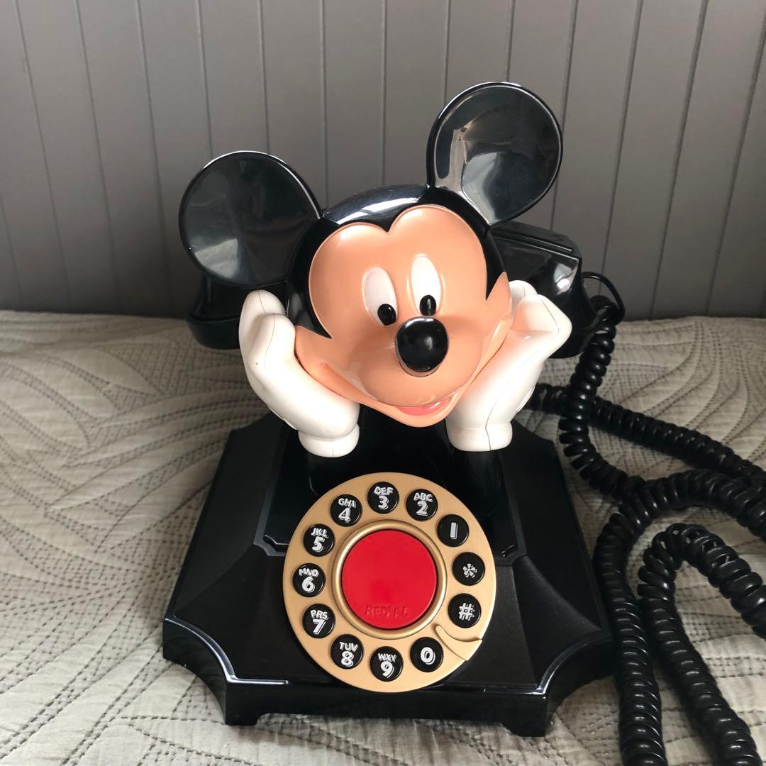 希少美品⭐️日本で使用可アメリカ限定ディズニーミッキーマウス電話機ビンテージ
