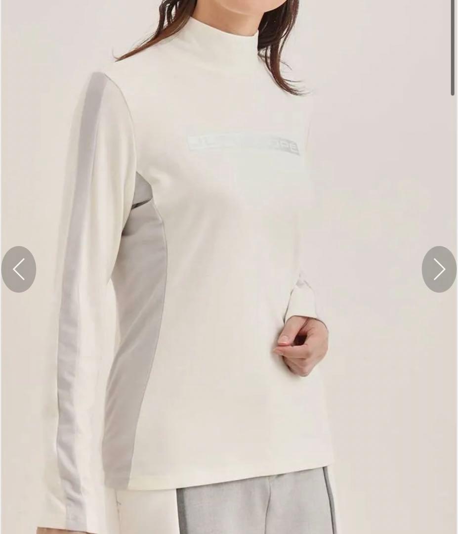 JUN & ROPE 長袖 インナー カットソー ゴルフウェア ホワイト