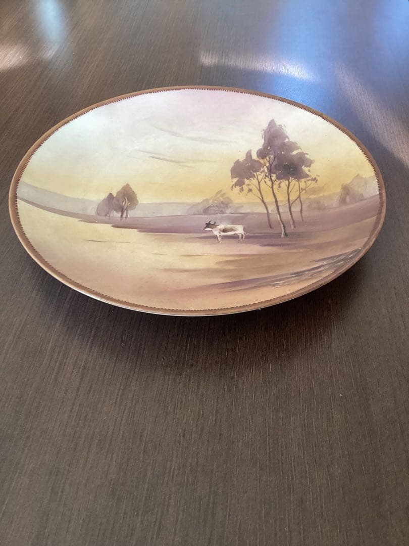 オールドノリタケ 風景画 アンティーク 皿 菓子盛
