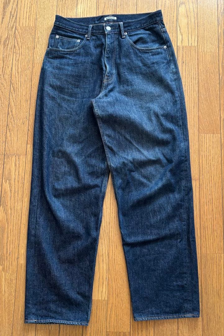 パンツ AURALEE HARD TWIST DENIM WIDE PANTS 32