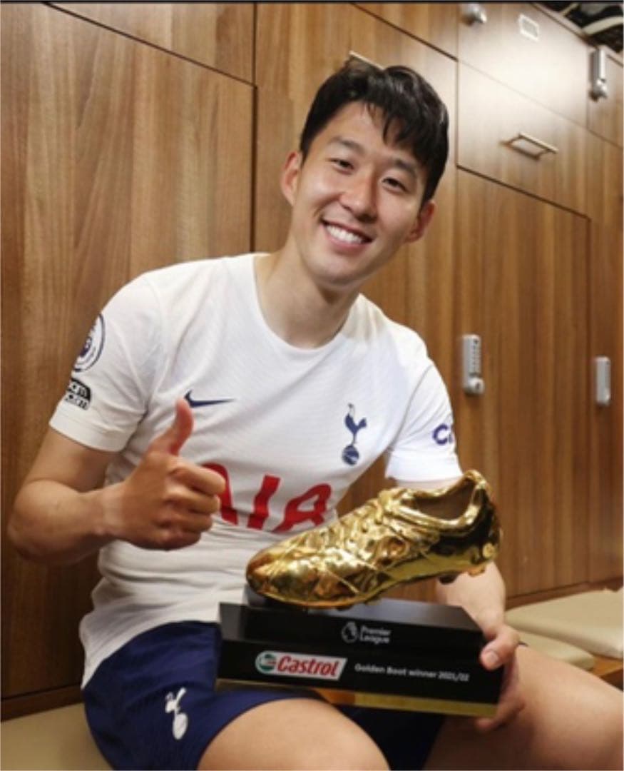 トッテナム　ソンフンミン　直筆サインカード