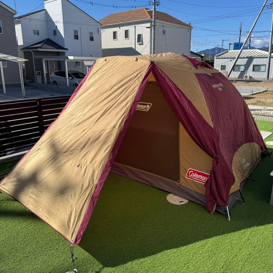 美品　コールマン タフドーム3025 バーガンディ テント
