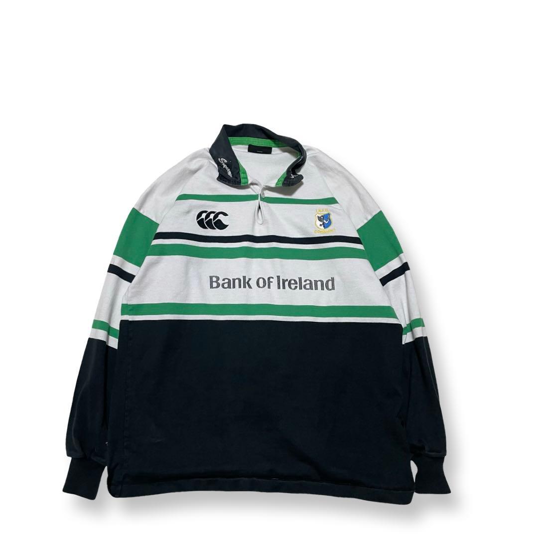 カンターベリー　ラガーシャツ　長袖　90s グリーン系　XL メンズ UK