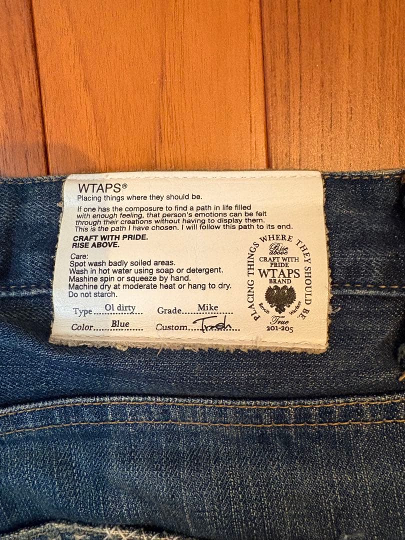 WTAPS ダメージ加工 ブルーデニム カスタム