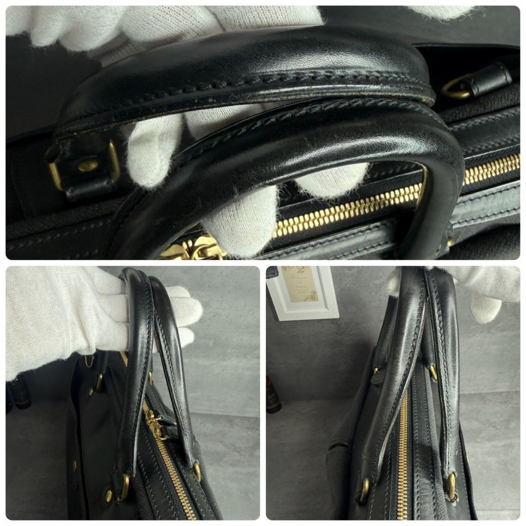 【入手困難】万双 レザー キャンバス コンビ 天ファスナー ブリーフケース