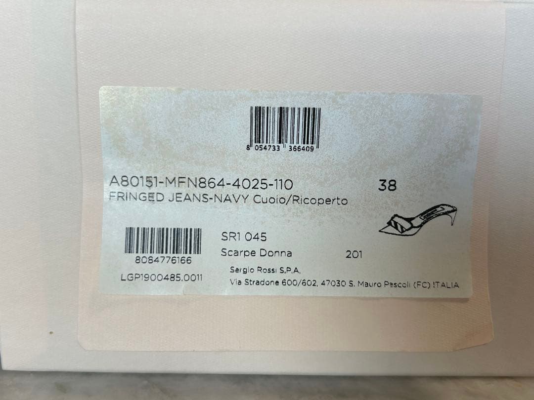 sergio rossi デニム ミュール セルジオロッシ 38 サンダル