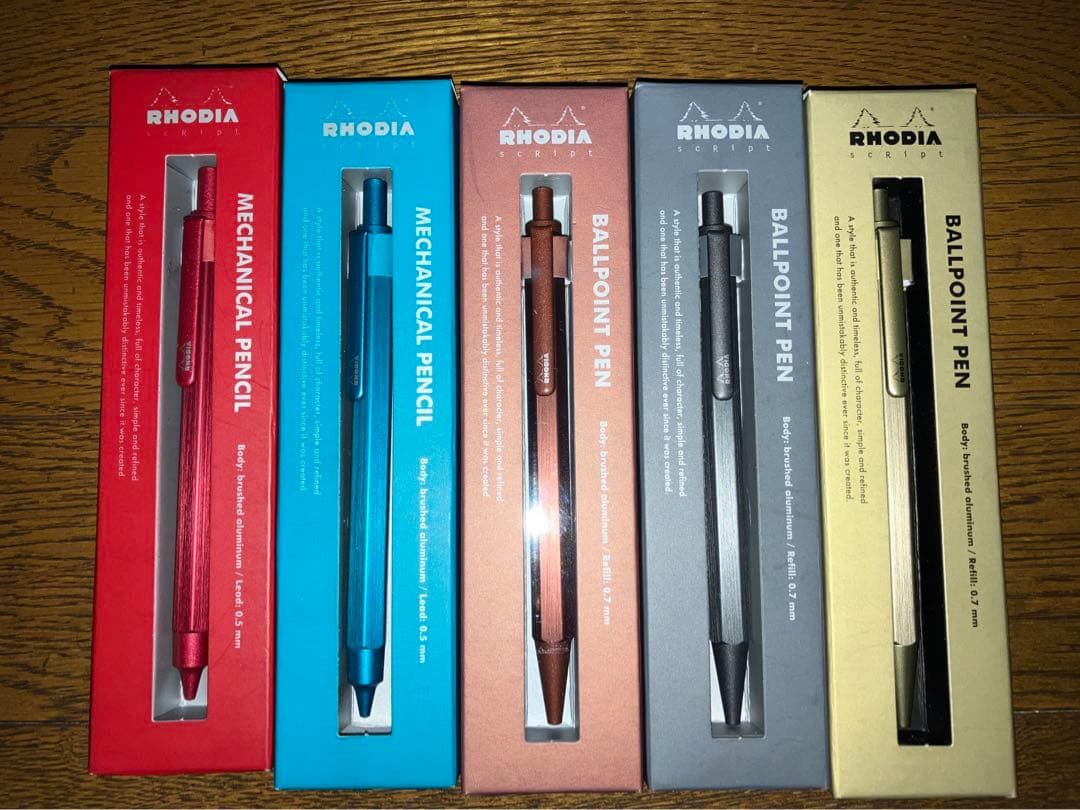 T*n様 RHODIA スクリプト メカニカルペンシル ボールポイントペン 5本