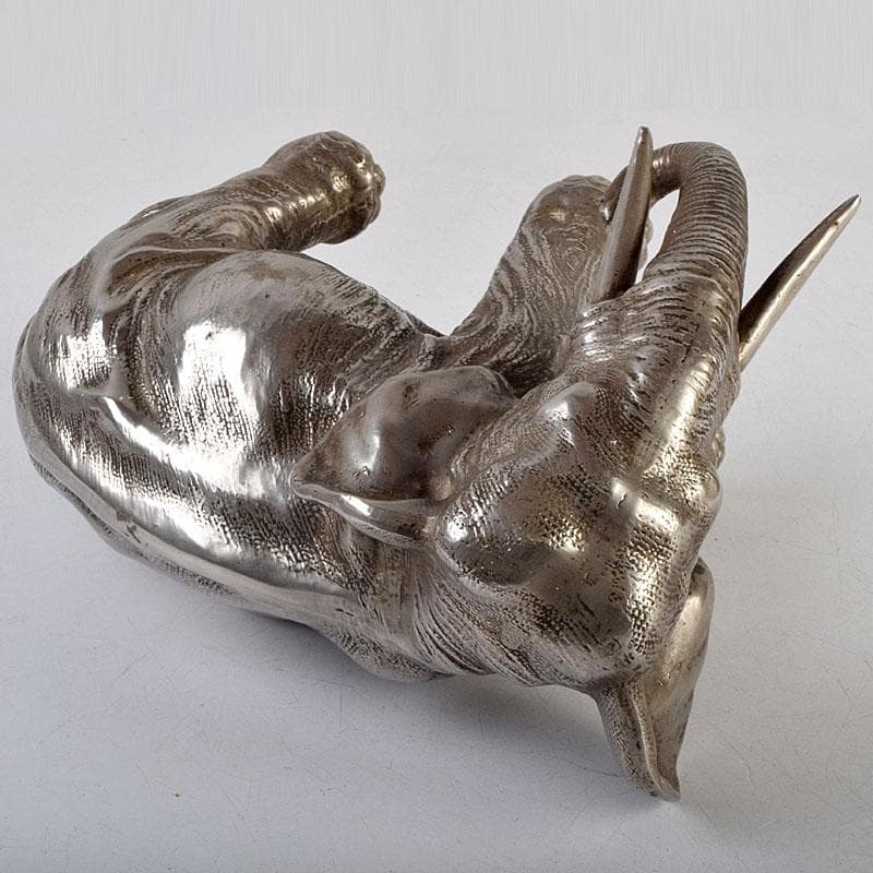 金属工芸　象　置物　重さ約1713g　V　9092