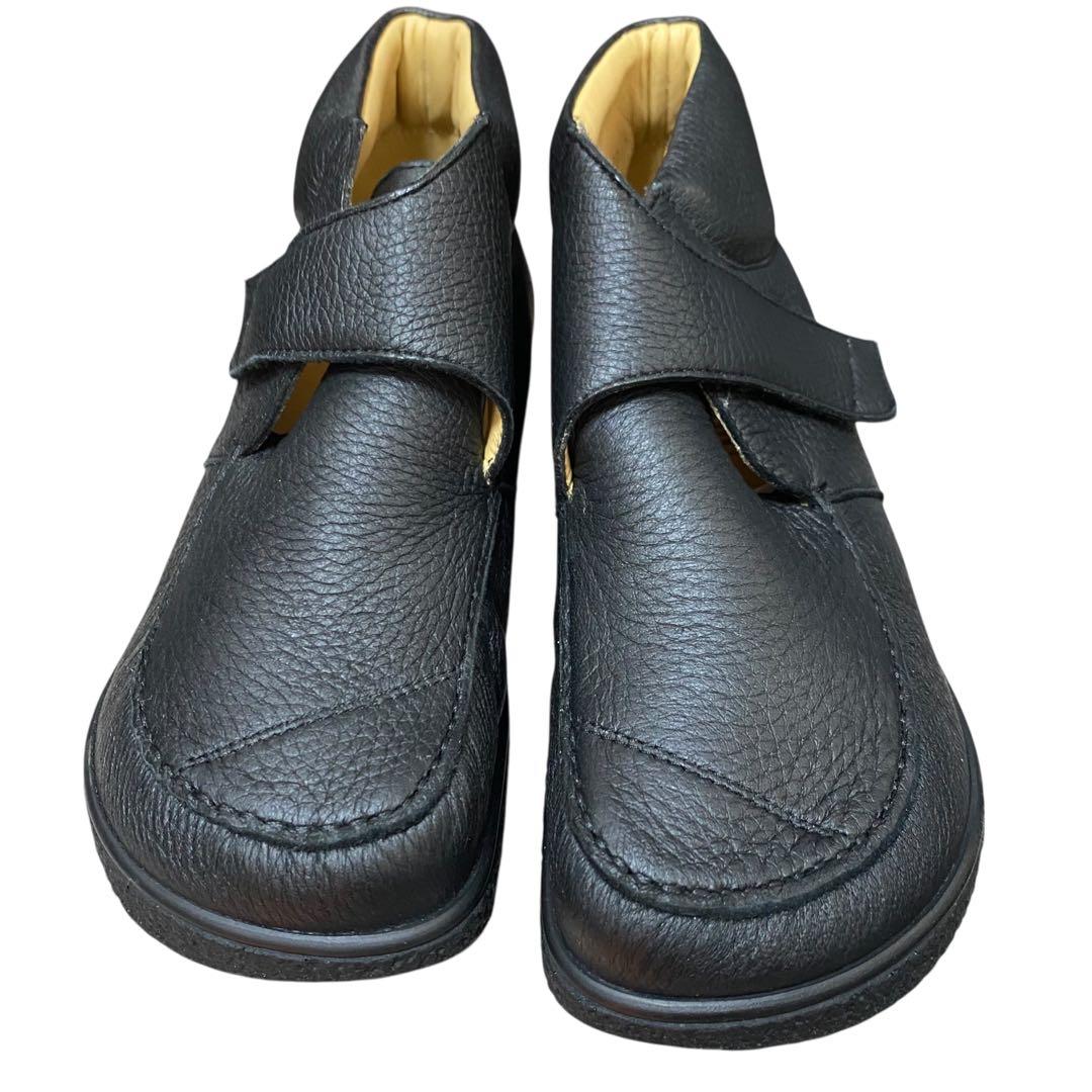 未使用　ヤコフォーム 4 エルクレザー コンフォートシューズ 黒 ブーツ