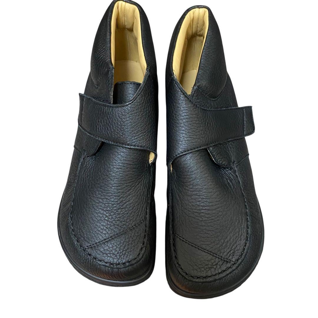 未使用　ヤコフォーム 4 エルクレザー コンフォートシューズ 黒 ブーツ