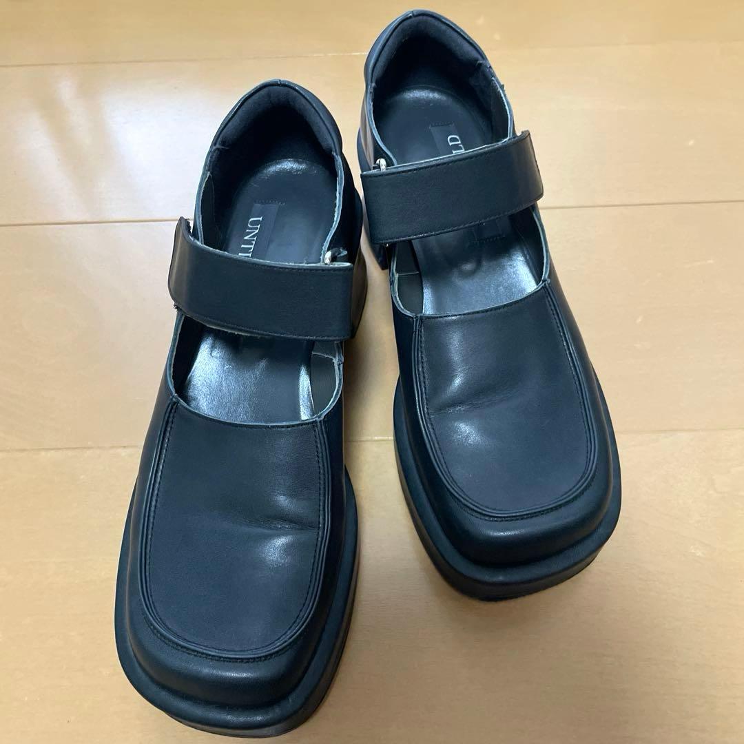 美品⭐️UNTISHOLD アンチショルド LIZA レザーシューズ 黒 日本製