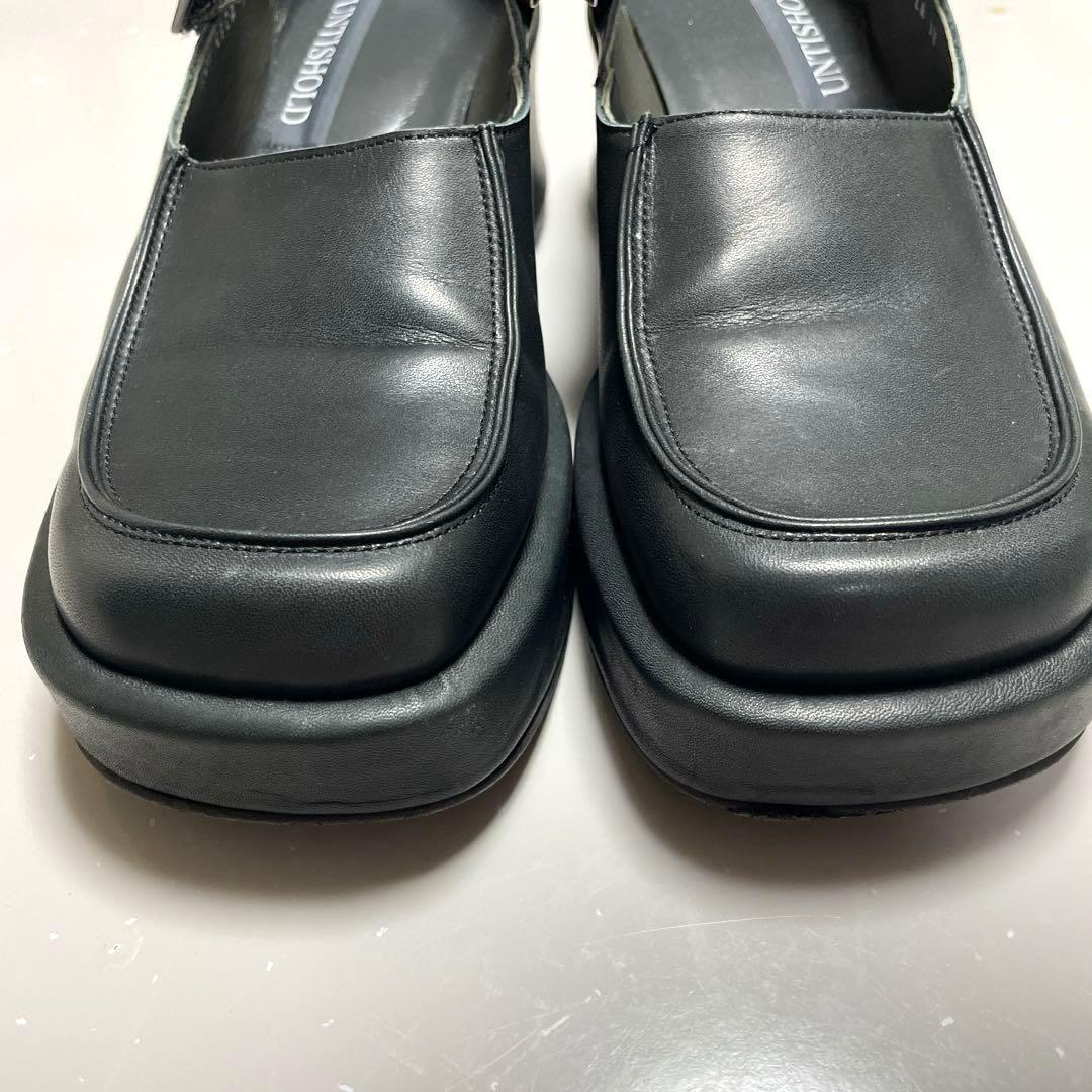 美品⭐️UNTISHOLD アンチショルド LIZA レザーシューズ 黒 日本製