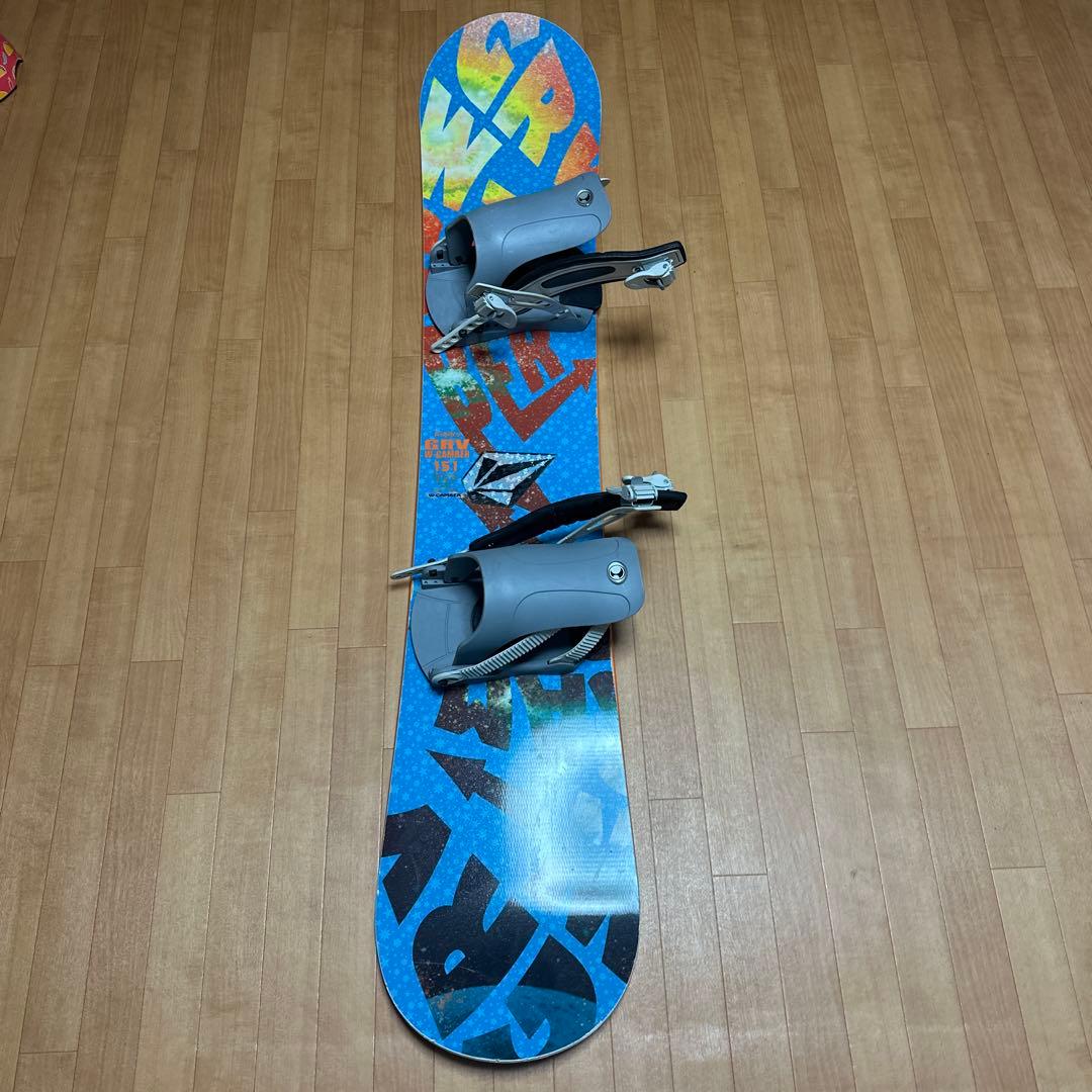 スノーボード 青とオレンジ グラフィック