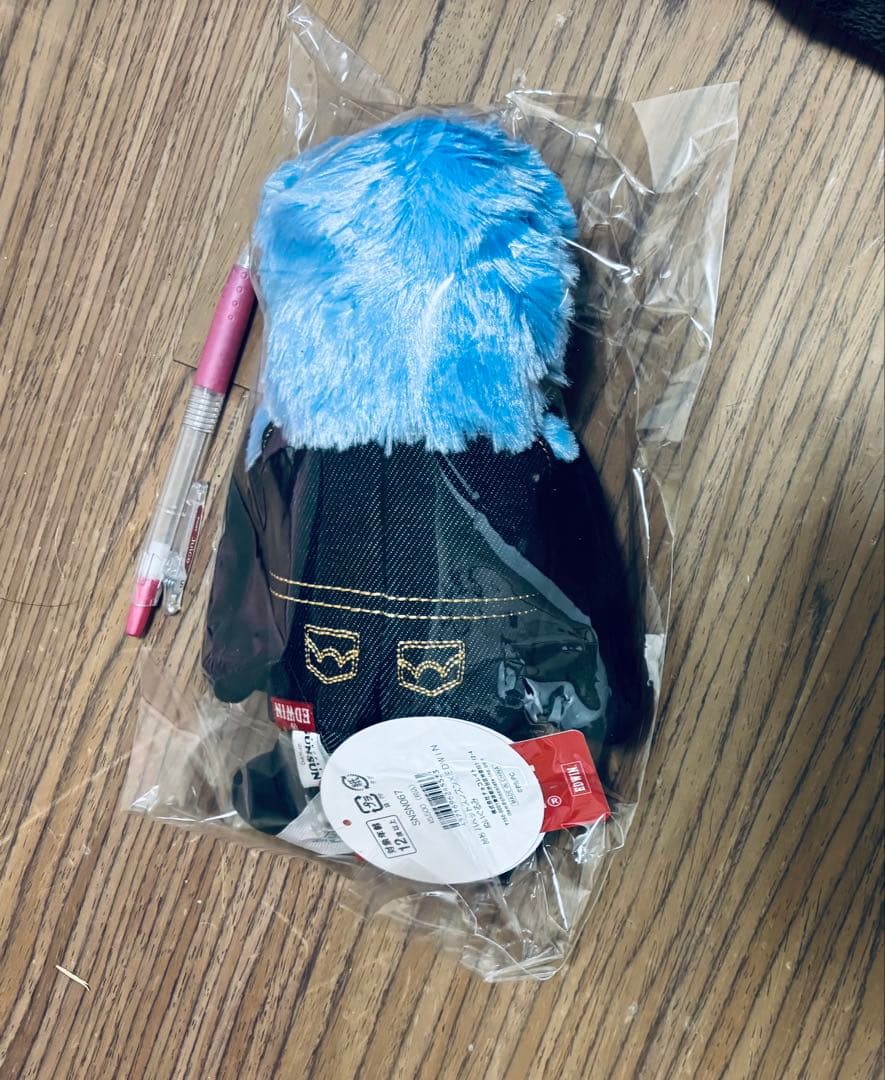 パペットスンスン EDWIN ぬいぐるみ　エドウィン　チョコレイト　刺繍