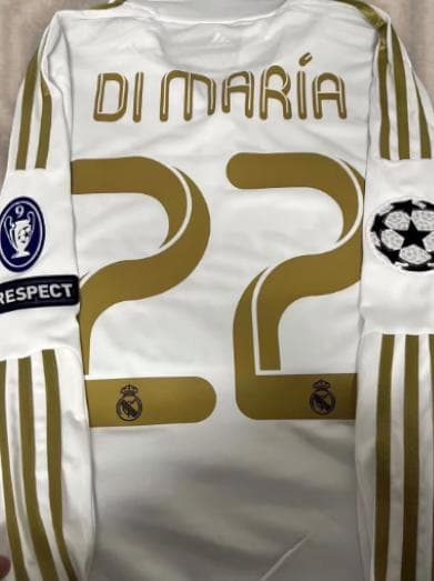 11/12 レアル・マドリード ホーム 22番 ディ・マリア 長袖 ユニフォーム