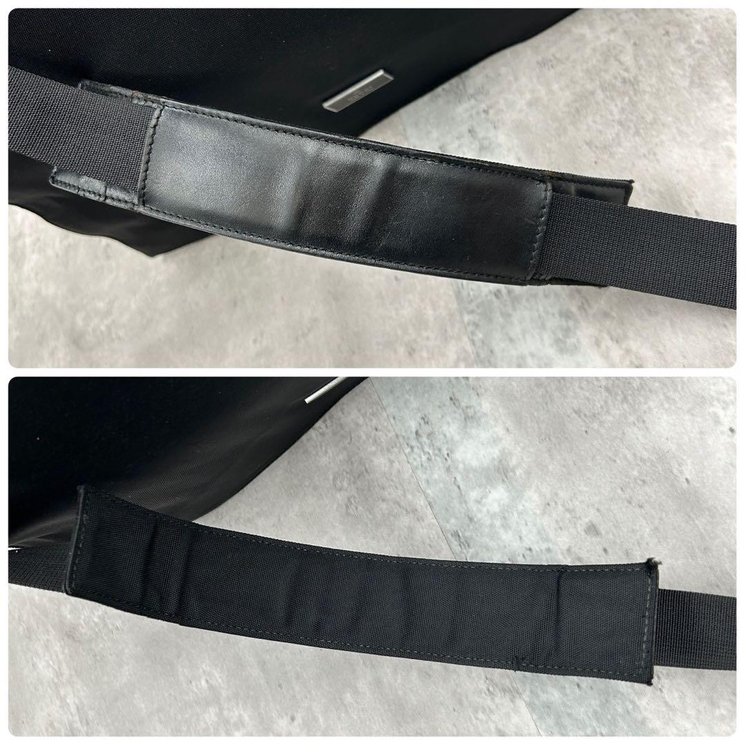 【良品】 グッチ ショルダーバッグ 2way メッセンジャーバッグ ブラック