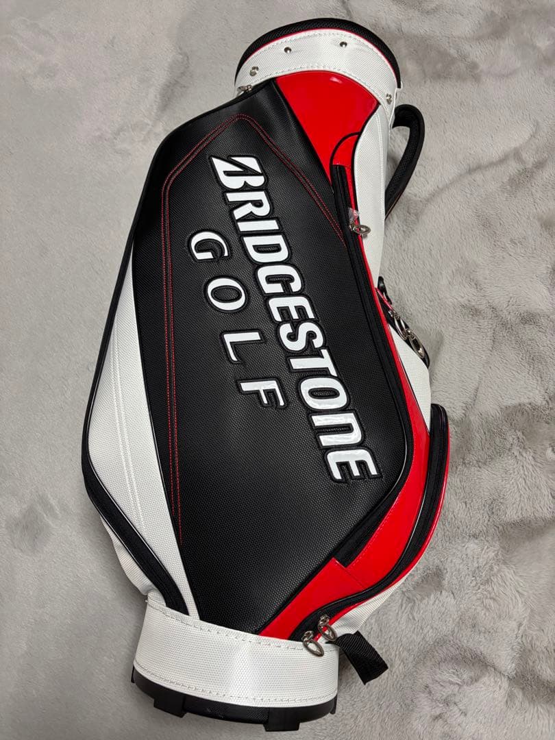 BRIDGESTONE ゴルフキャディバッグ 黒/赤/白