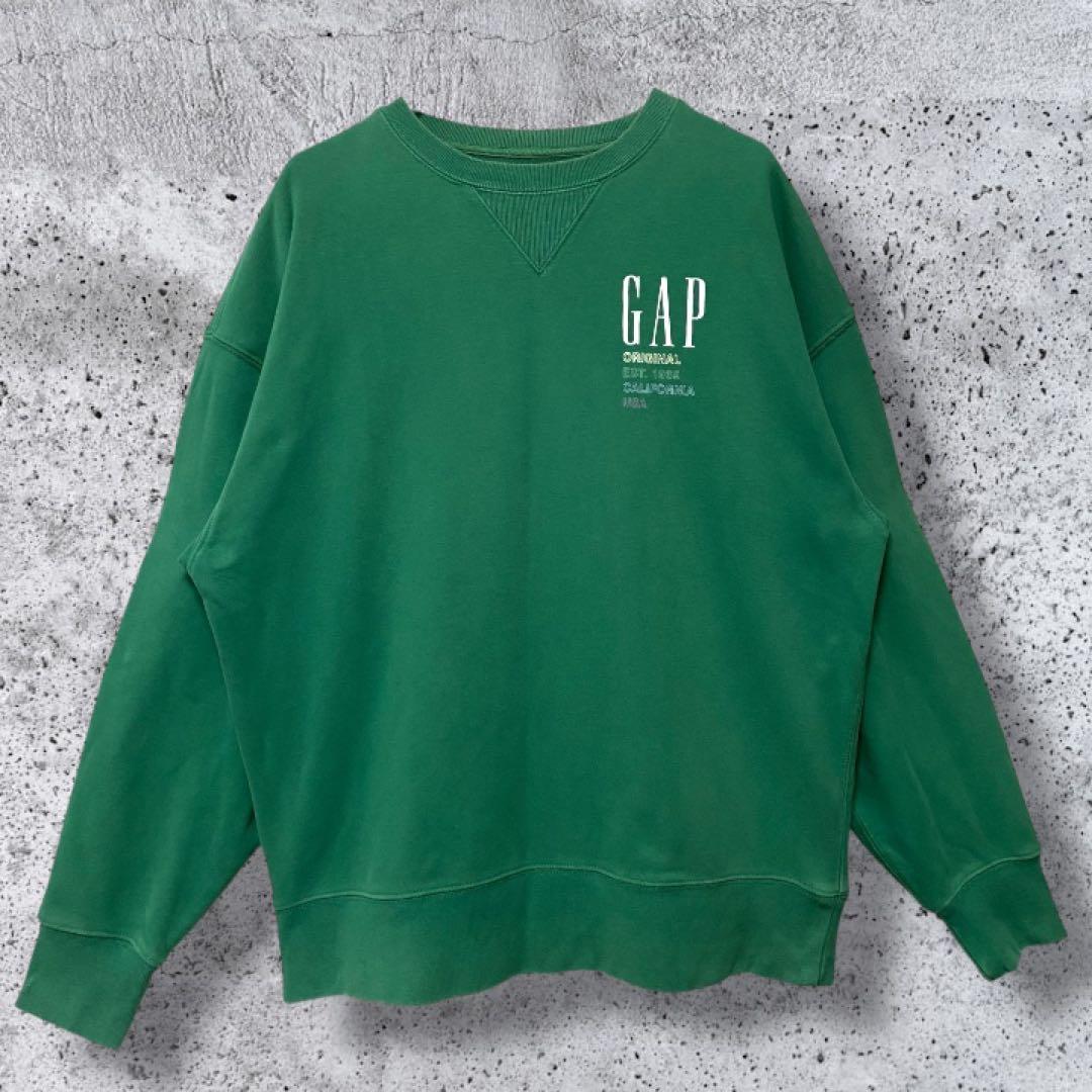 【YZERR着用・入手困難】GAP スウェット 緑S L相当 BADHOP