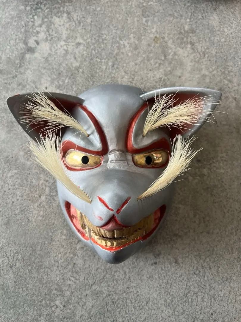 狐のお面（銀狐のオス）