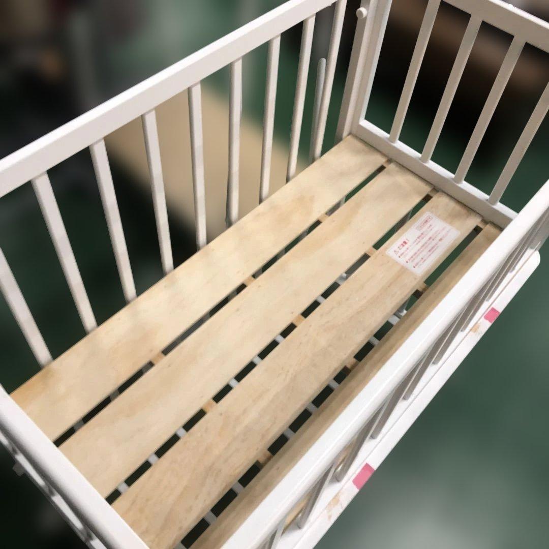 大和屋 そいねーる+ロング ベビーベッド ホワイト キャスター付き ベビー用品