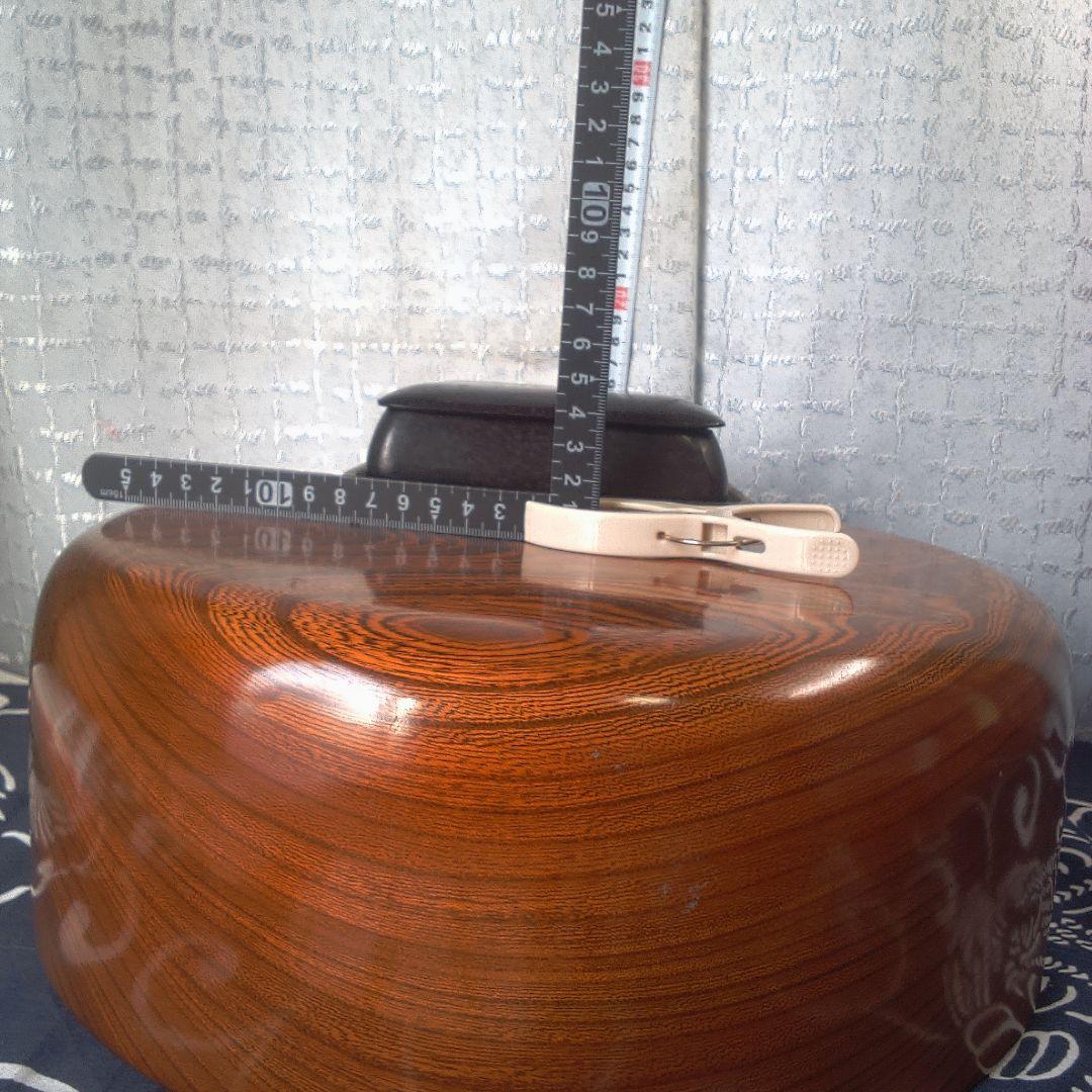 骨董６ 中国？木製円形茶道具 蓋付き 約10cm