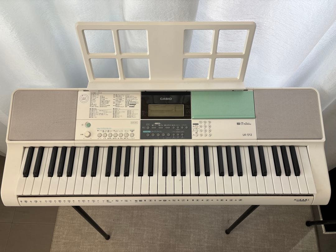 （CASIOスタンド付き）CASIO LK-512 光ナビゲーションキーボード